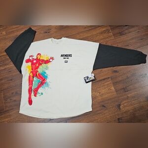 NWT Marvel Avengers Iron Man Spirit Jersey Long Sleeve Oversized Shirt XL